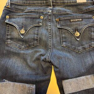 Hudson Bacara Crop Straight Cuffed Jeans Sz 26